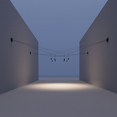 AIR-LIGHTING 2 points d'alimentation avec 4 roses